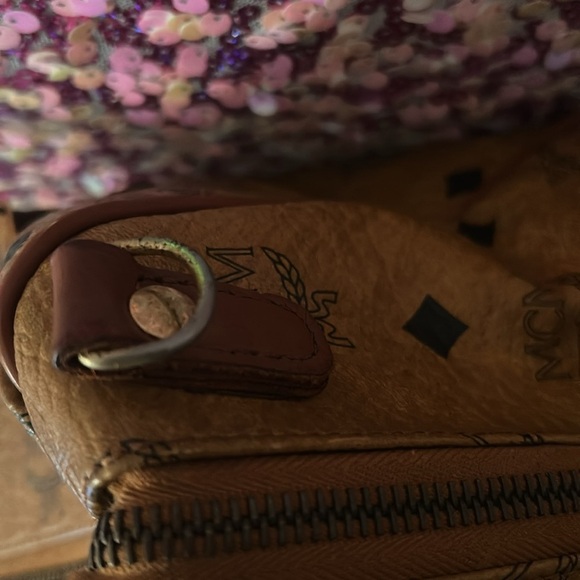 MCM Brown Monogram Leather Handbag - Picture 8 of 12